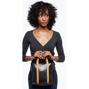 ABLE Elsabet Top Zip Brown Black Crossbody